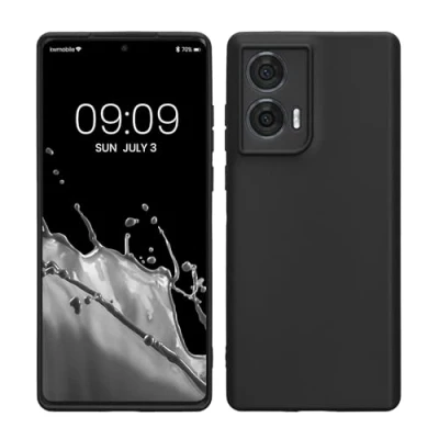 Immagine di kwmobile Custodia Compatibile con Motorola Edge 50 Fusion Cover Back Case per Smartphone in Silicone TPU Protezione Gommata nero matt