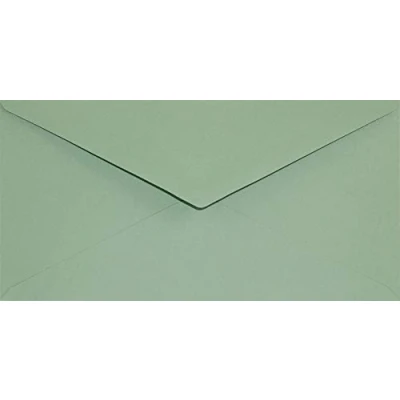 Immagine di Netuno 25 buste da lettera lunghe verde tè formato DL 110 x 220 mm 120g Keaykolour Matcha Tea lettere ecologiche colorate eleganti per partecipazioni inviti battesimo compleanno
