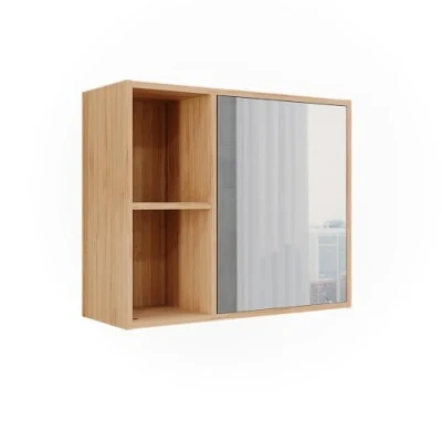 Immagine di Vicco Mobile a specchio per il bagno Lucie, Bambù, 54 x 44.5 cm con