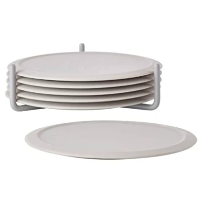 Immagine di Zone Denmark Coasters with Holder Warm Grey 6 pieces