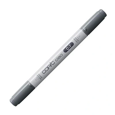 Immagine di Copic Ciao Pennarello Grafico con Doppia Punta, 11 g , Grigio (Cool Gray No. 7), 12 x 150 mm
