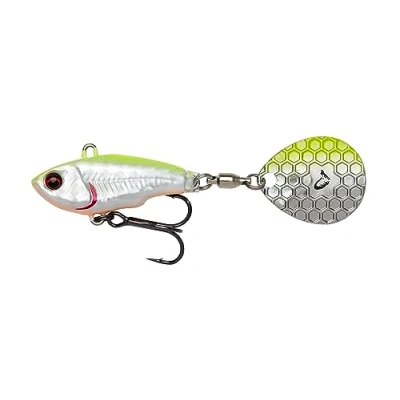 Immagine di Savage Gear Fat Tail Spin affondamento Jig Spinner, dimensione/peso/colore: 8 cm/24 g / limone Back Flash
