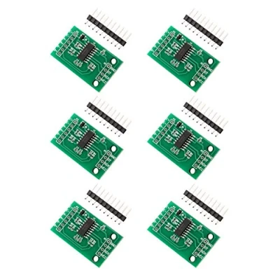 Immagine di HALJIA, 6 pezzi HX711 sensore di pressione peso modulo Arduino 24 bit Precision AD a doppio canale cella carico Compatibile con fai da te
