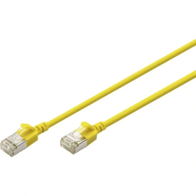 Immagine di Digitus CAT 6A classe Ea, F/FTP, Cavo patch a coppie intrecciate, Cu, LSZH, AWG 32/7, lunghezza: 2 m, giallo (F/FTP, CAT6a, 2 m), di rete