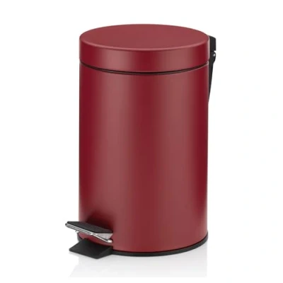 Immagine di Kela Pedal Bin Mats 3L Secchio cosmetico Monaco 3 Litri, Metal, Red, One Size
