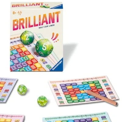 Immagine di Ravensburger Brilliant: Gioco Appassionati di Dadi a Partire dagli 8 Anni in su, società, 1 6 Giocatori, Edizione Italiano