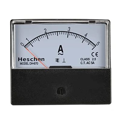 Immagine di Heschen Tester per amperometro a pannello rettangolare, DH 670 AC 0 5A, classe 2,5, CE elencato