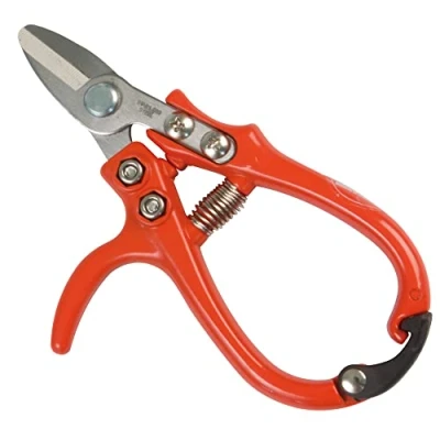 Immagine di Amig Pinza di raccolta a una mano Speciale per agrumi Lama dritta in acciaio 160 mm Manico ergonomico alluminio Punta curva raccogliere la frutta senza danneggiarla