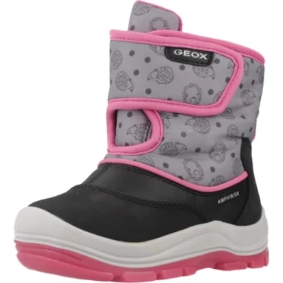 Immagine di Geox Flanfil ABX Unisex Stivali da neve per bambini, Taglia: 21, Black/fuchsia Sintetico / tessuto