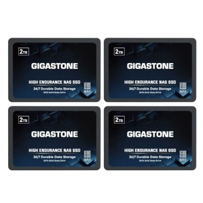 Immagine di Gigastone Enterprise SSD 2TB NAS Cache (set da 4) 24 ore su 24, 7 giorni Alta Resistenza TLC business server RAID Network Attached Storage SATA III 2,5 Pollici Unità a stato solido interno