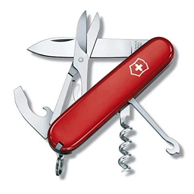 Immagine di VICTORINOX Coltellino Svizzero Compact, 15 Funzioni, Made in Switzerland, Multiuso con Lama, Mini Cacciavite, Apribottiglie, Rosso