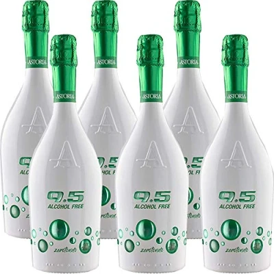 Immagine di Spumante Analcolico Astoria Zerotondo Alcol Free Bevanda a Base di Succo d&#039;Uva Bio 6 Bottiglie da 75 Cl Idea Regalo