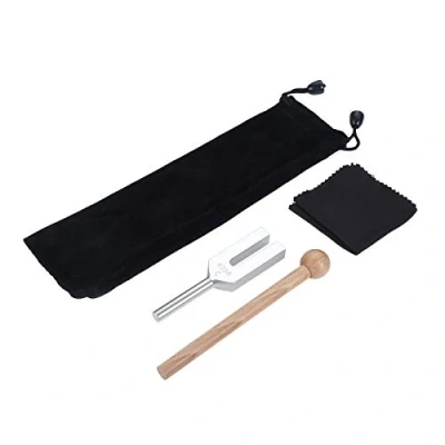 Immagine di Dreld 4096 Hz Tuning Fork con martello in silicone e borsa per la riparazione del DNA, terapia suono, perfetta guarigione, strumento musicale, bilanciamento, guaritori, vibrazioni