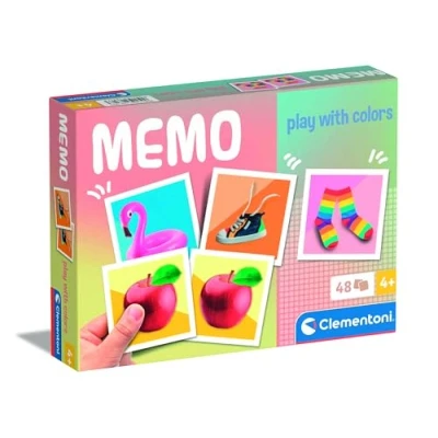 Immagine di Clementoni Educational Game Memo Pocket Play with Colours 48 Tiles For Children 3 5 Years, Flash Card Games, Learning Logical Thinking, 2 Players, Gift Boy/Girl, Made In Italy, 18317