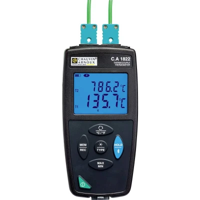 Immagine di Chauvin Arnoux C.A 1822 Termometro 200 1372 C Sensore tipo J, K, T, N, E, R, S Funzione datalogger