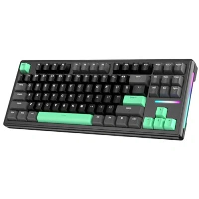 Immagine di ATTACK SHARK M87 tastiera da Gioco Bluetooth 5.0/2.4G/Type C Meccanica Cablata/wireless Hot Swap TKL 87 tasti RGB compatta con cavo a spirale per PC Software