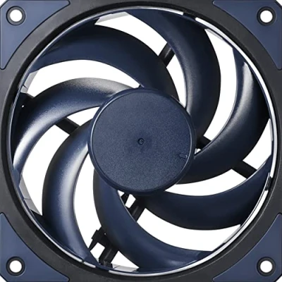 Immagine di Ventola per Case Cooler Master Mobius 120 Design Ring Blade (PWM), Cuscinetto Dinamico ad Anello Ultra Resistente (max. 63,1 CFM, 2,69 mmH2O, 22,6 dBA), Telaio Air Focus Smussato Nero