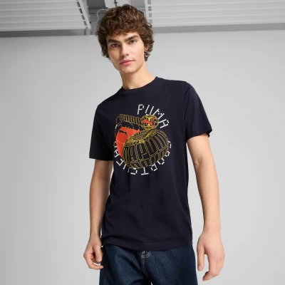 Immagine di Puma Graphics Execution Tshirt con stampa, Uomo, Taglia: Large, New navy