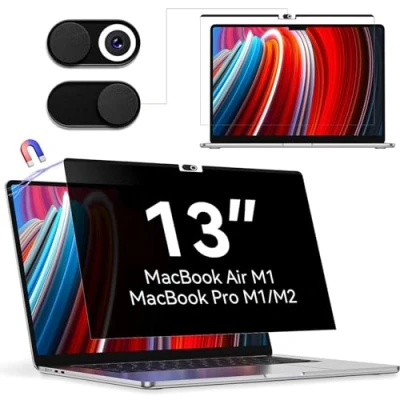 Immagine di Magnetica Pellicola Privacy per MacBook Air 13 (2018 2021, M1) &amp; Pro (2016 2022, M1,M2),Filtro Schermo,Protettiva Schermo Rimovibile Anti Luce Blu Antiriflesso Mac 13.3&quot;