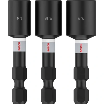Immagine di Bosch Professional 2608521U65 Kit inserti a bussola per avvitatori ad impulsi 1/4 (6.3 mm), 5/16 (8 3/8 (10 mm)