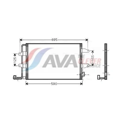 Immagine di AVA COOLING SYSTEMS VNA5252 Condensatore senza essiccatore 12,9mm Alluminio 361mm R134a VOLKSWAGEN: New Beetle Hatchback