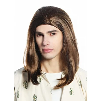 Immagine di WIG ME UP CW 047 HT0928 Parrucca Donna uomo Carnevale Castano chiaro Liscia Lunga Mezza lunghezza Gigolo Dandy