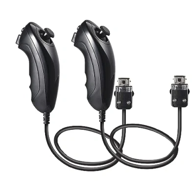 Immagine di Mribo Nunchuck Wii Controller, 2 pacchetti di sostituzione Controller per Nintendo e U Console