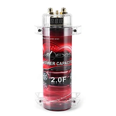 Immagine di Sharainn LED Rosso spegnimento Automatico 2.0 condensatore di Potenza Audio, Audio per Auto, sistemi Fino a 2000 W.