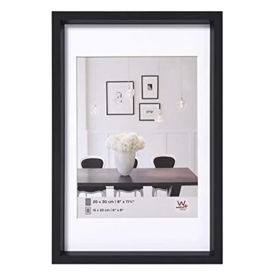 Immagine di walther design nera 50 x 70 cm con passe partout, cornice in plastica Steel Style ES070B