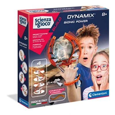 Immagine di Clementoni 19169 Science &amp; Play Dynamix Bionic Power Made in Italy Costruzioni Flessibili Gioco scientifico (Versione Italiano), 8 Anni+