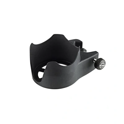Immagine di K&amp;M 16027 portabibite in plastica bio, nero avvitabile su supporto da ø 1,1 a 3 cm