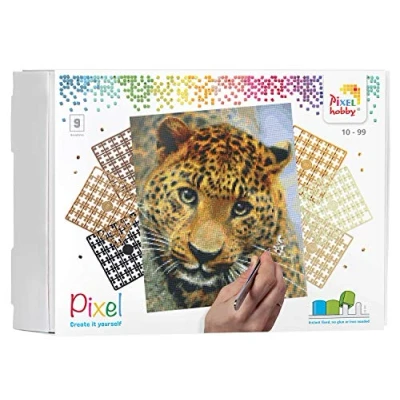 Immagine di Pixel Animal P090050 Scatola Regalo a Mosaico per Bambini, Immagine Circa 30,5 x 38,1 cm, Semplice Sistema innesto con sassolini in bioplastica, Senza Stirare e incollare, Multicolore