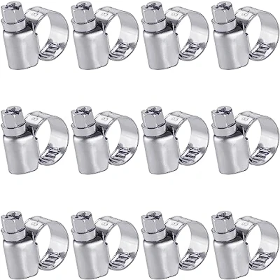 Immagine di Poppstar fascette stringitubo in acciaio inox 8 12mm con larghezza di banda 9mm, W2 (12 pezzi)