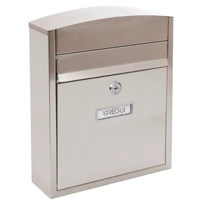 Immagine di ARREGUI Compact E5737 Cassetta Postale Individuale in Acciaio Inossidabile, della Posta da Parete, Esterno, Dimensione S (DIN A5), Facile Montare, Inox