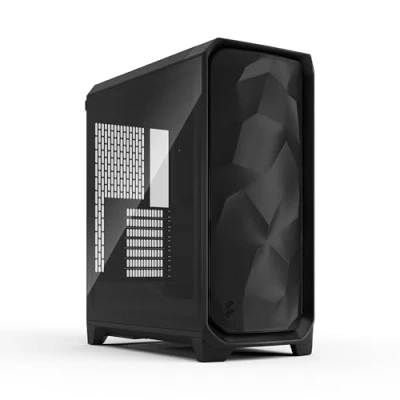 Immagine di Fractal Design Meshify 3 Black Tempered Glass Light Tint High Airflow PC Gaming Case Mesh Front Panel Three Momentum 14 Fans Included Clean Interior