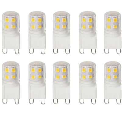 Immagine di WULUN G9 LED lampadina 2W bianco freddo 6000K, sostituzione delle lampadine alogene 20W 25W, non dimmerabile, di base pin, AC220 240V, angolo fascio a 360, confezione da 10