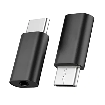 Immagine di EasyULT 2 Pack Adattatore USB C a Jack 3.5 mm per Cuffie, Connettore Aux Compatible con Huawei, Xiaomi, Vivo, Steam Deck(Nero)