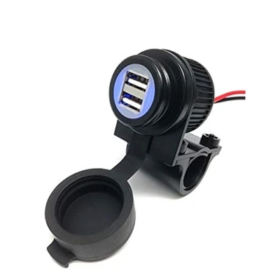 Immagine di Cliff Top 3.3 Un caricabatterie USB per manubrio da moto GPS, navigatore satellitare e smartphone ecc.