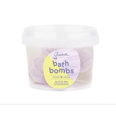 Immagine di Isabelle Laurier Set di 5 bombe da bagno effervescenti Palline con ingredienti naturali al 98% Profumo frutta della passione