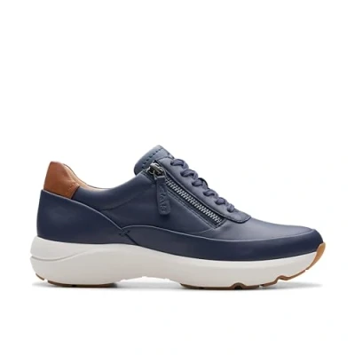 Immagine di Clarks Tivoli Zip, Scarpe da Ginnastica Donna, Pelle Blu Navy, 37.5 EU