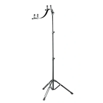 Immagine di K&amp;M 14761 Stand per chitarra acustican nero spessore della cassa da 7,5 13,5 cm facilemente regolabile in acciaio