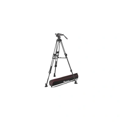 Immagine di Manfrotto FastTripod, Testa Treppiede Video Fluida 608 Nicrotech con 645 Fast Twin in Alluminio, Kit per DSLR, Reflex, Camcorder, Cavalletto Videocamera e Fotocamera, Portata 14kg