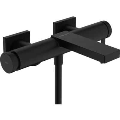 Immagine di hansgrohe Tecturis E Rubinetto per Vasca da Bagno Esterno 2 Utenze, Miscelatore Monocomando Vasca, Nero Apaco