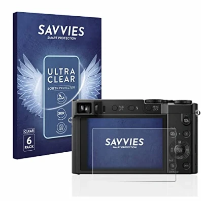 Immagine di savvies (6 Pezzi Pellicola Protettiva per Panasonic Lumix DMC TZ100 Protezione Schermo Trasparente