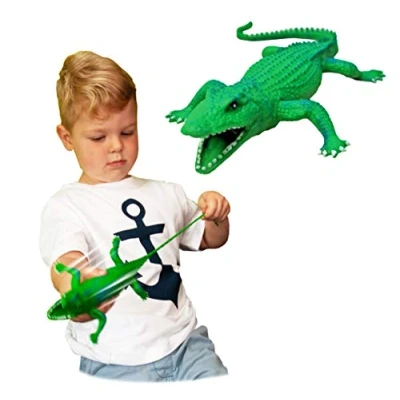 Immagine di Rep Pals Coccodrillo, Giocattolo Elastico di Deluxebase. Animaletti Gomma Super Elastici Che sembrano Veri, Perfetti per i Bambini