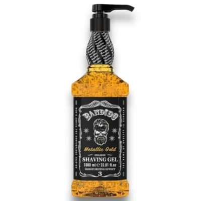 Immagine di BANDIDO Metallic Gold Shaving Gel Moisturizing Effect 3 1000ml da barba trasparente