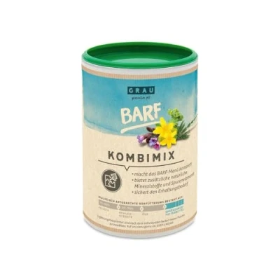 Immagine di GRAU l&#039;originale BARF KombiMix, mix completo per BARF, cura naturale a tutto tondo, confezione da 1 (1 x 400 g), alimento complementare cani