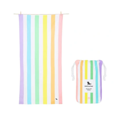 Immagine di Telo Spiaggia Microfibra Summer Rainbow Pastello Personalizzabile Large