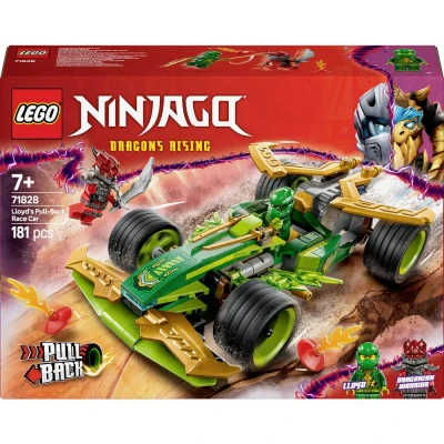 Immagine di LEGO NINJAGO Racer Pull Back di Lloyd Modello Auto da Corsa Giocattolo con 2 Minifigure, Armatura, Spade e Elementi Fulmine, Giochi per Bambini Bambine 7 Anni Fan delle Macchine Ninja 71828