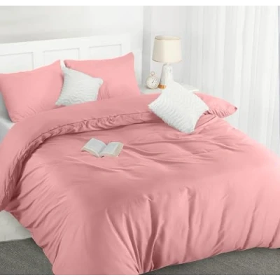 Immagine di Utopia Bedding Copripiumino Una Piazza e Mezza Microfibra 200x200cm + Federe 50x75cm Rosa
